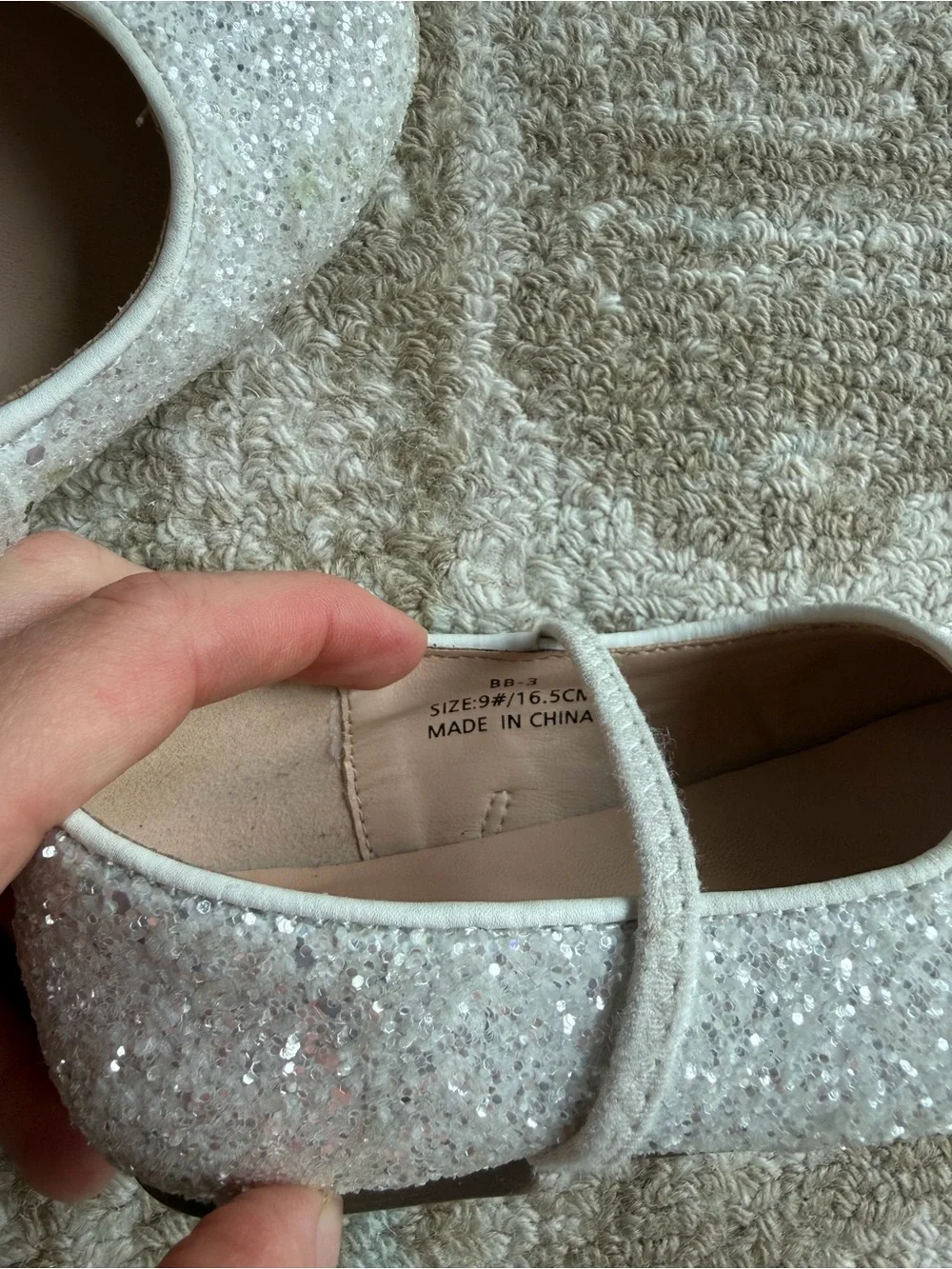 Girls Glitter Mary Jane Dress Shoes in Silver